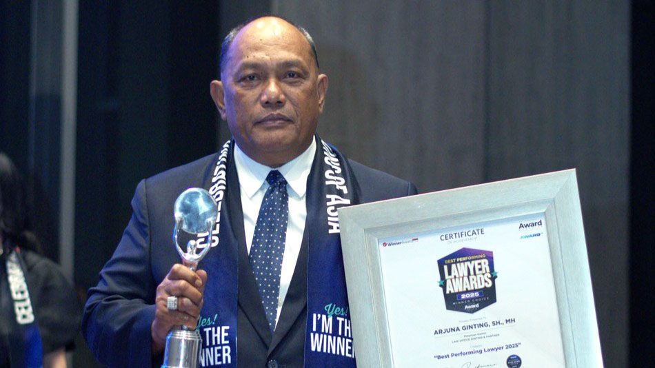 Arjuna Ginting of Law Office Ginting & Partner Receives Best Performing Lawyer Award 2025